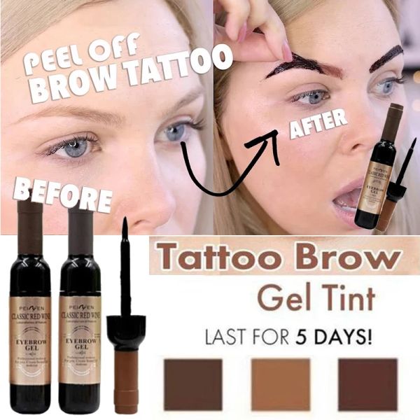 Enhancer schleppen die Augenbrauen Tattoo Gel Semipermanent Antismudge Augenbrauen Tintfarbstoff Schwarz brauner Augenbrauen Färbe Cream Frauen Make -up