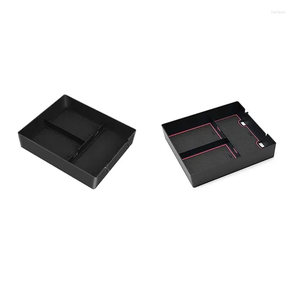 Organizzatore automobilistico 1 PCS Center Console per Rivian R1t R1S 2024 Casella di archiviazione bracciolo Inserisci parti di sostituzione secondaria Black