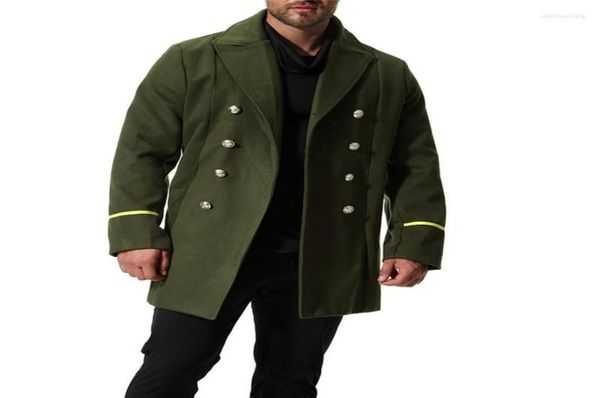 MEN039S Trench Coats Осенью Европейский и американский стиль модели с тонкой шерстяной шерстяной длинной секцией