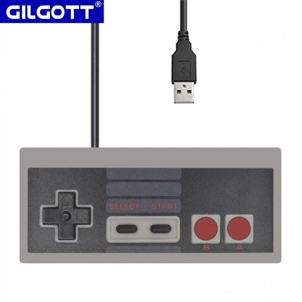 Ratos para NES USB PC Controller Computer Video Games lide Retro USB Wired Gamepad para NES Joystick Controller Manette