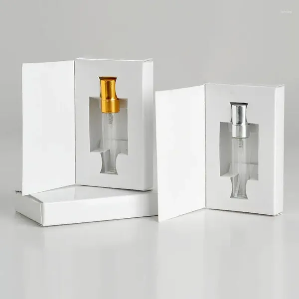 Depolama Şişeleri 5ml 10ml Cam Şişe Parfüm Atomizer Parfum Sprey Paketleme Kutusu Kozmetik Örnek Flakon Doldurulabilir LX3244