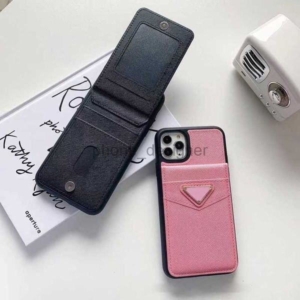 İPhone 16 15 14 13 12 Pro Max Case Designer Apple XR XS için Telefon Kılıfları PLU PU Deri Cüzdan Kart Tutucular Cepleri Porta Folio Pochette