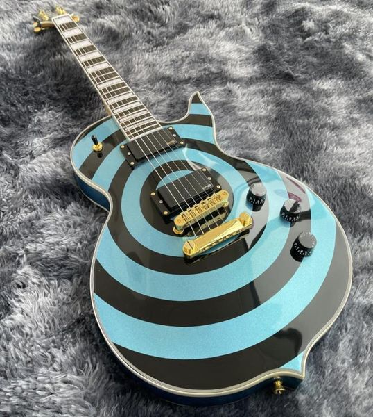 Wylde Audio Odin Grail Gangrene Phlhham Bullseye Guitarra Electric Guitarra Large Block Block Block Hardware Gold Hardware Grover Tuners China em9156601