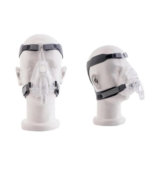 Máscara de máquina de máquina CPAP moyeah com máscara de face completa com higia de capacete ajustável para solução de tratamento anti -ronco da apneia do sono1604166
