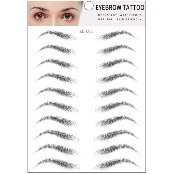 Enhancers 10 Paare d harllike Augenbrauen Tattoo Aufkleber falsche Augenbrauen langlebige natürliche wasserdichte Augenbrauenaufkleber Kosmetik Kosmetik