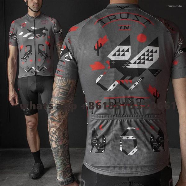 Racing Gets Twin Six 6 Lightweight Cycling Jersey Summer Summer Bloce de manga curta Borta Conjunto de Ciclo de Gel de Gel 9D Ciclismo 2024