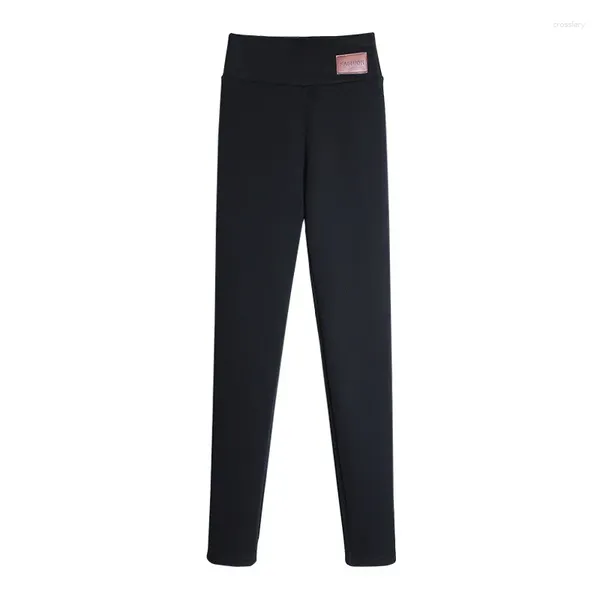 Leggings femminili 2024 collant invernali invernali di velluto caldo slim ed elastico in lana spessa più taglia x418