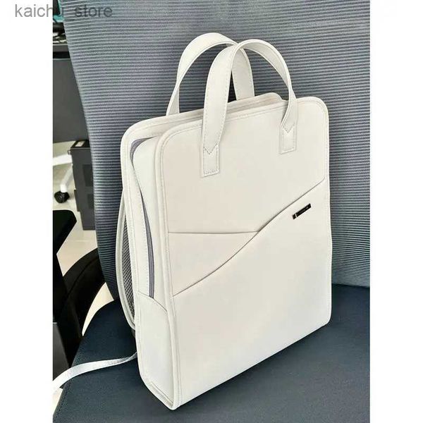 Andere Computerzubehör iins White Laptop Backpack 11 12 13.3 14 Zoll Büro Notebook Hülle Hülle Travel Business Handwerk Computertasche Mode Luxus Y240418