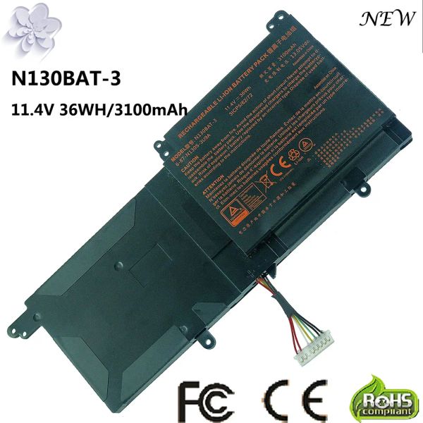 Baterias N130BAT3 Bateria de laptop para Clevo 687N130S3U9A N151CU Slim 13 N131BU InfinityBook Pro 14 11.4V 3cell