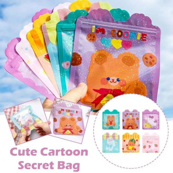 Bolsas de armazenamento 12pcs Bolsa de comida Bear Candy Cookie Packaging Wedding Birthday Party Decorations Supplies Style Random