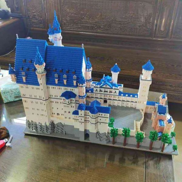 Blocchi 11810pcs Neuschwanstein New Swan Stone Castle Architecture Model Mini Diamond Building Building Buildings Blocks Toys for Children21