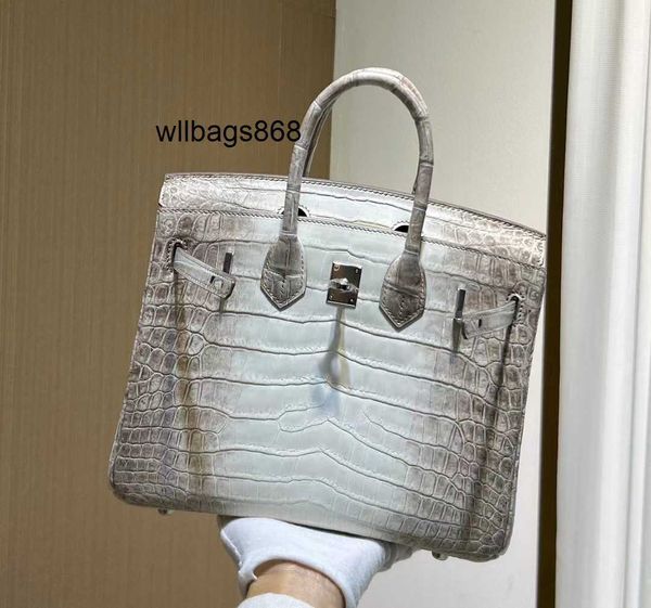 Totes Designer Handtasche l reines handgefertigtes Wachsfaden nähen Luxus Krokodil Haut