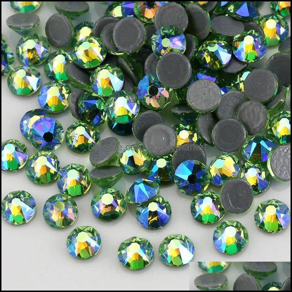 Свободные бриллианты 8 Большой маленький светло -зеленый ab crystal fix uthonestones Стеклянные камни. Платание фиксирование для одежды для платья с доставкой OT654