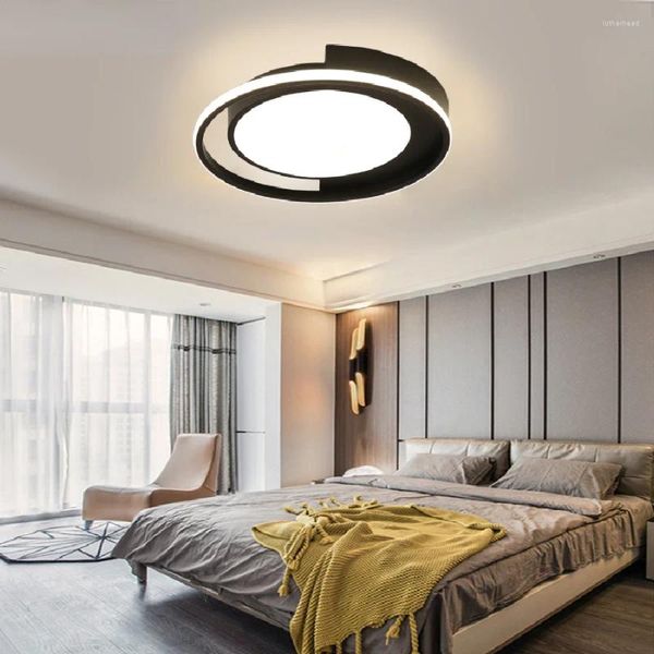 Luzes de teto Minimalista nórdico Modern Bedroom Lâmpada Personalidade criativa LED LED ROUNTA