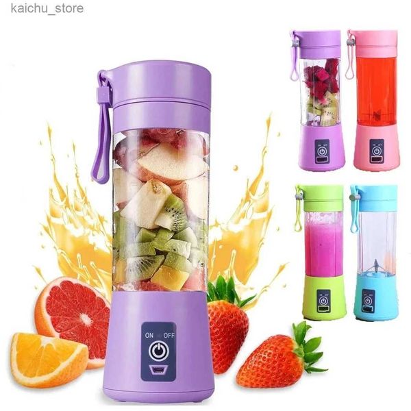 Juicers Novo misturador de suco de frutas portáteis Summer Home Electric Mini Bottle Home Fruit Shake misturador de cozinha Copo da Copa Y240418