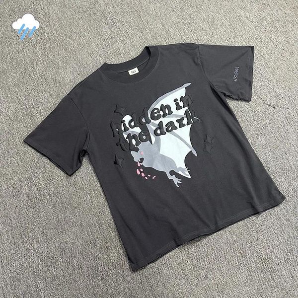 Magliette da uomo uomo donna donna casual carbone grigio rottura pianeta sbuffo logo t-shirt cotone di alta qualità a maniche corte a maniche corta