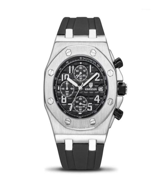 Начатые часы Kimsdun Brand Multistyle Men039s Quartz Watch Многофункциональные силиконовые резиновые водонепроницаемые спортивные бизнеса Top Luxury8537219