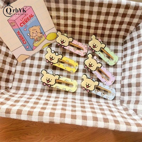 Accessori per capelli cartone animato cargo cucciolo cucciolo Hairpin Sweet Acrilic Barrettes Girly Cuore Clip laterali Clip Testa