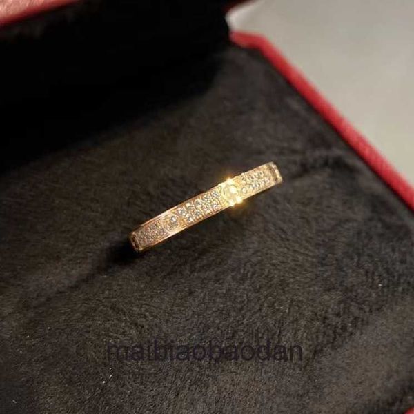 Anelli di gioielleria di design di fascia alta per la donna Carter a due fili Diamond Starry Ring per coppie V-Gold e Luce leggera di dito e Sense di design Originale 1: 1 con logo reale