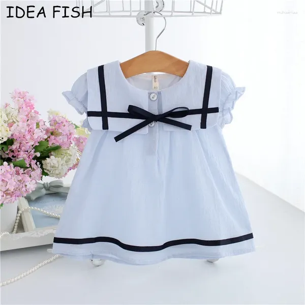 Mädchenkleider Idea Fisch Sommer Babykleid Baumwolle Bogen Kleinkind