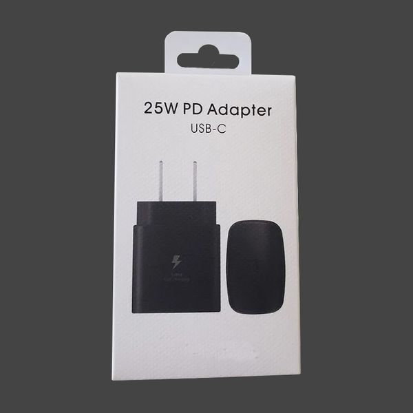 OEM QUALITÀ 25W PD USB C VACCIPA VELOCITÀ 20W Adattatore di ricarica rapida di carico USA per Samsung Charger Galaxy S21 5G S20 S10 Nota 20 10 A71 A70S A80 M51 EP-TA800