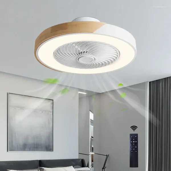 Fan LED Lights Haushalt Modernes einfaches Schlafzimmer Restaurant Unsichtbarer Kronleuchter lebender Esstisch Bescheidene Deckenlampen für Raum