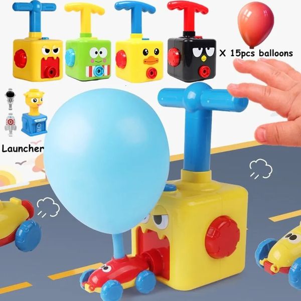 Power Balloon Tower Tower Science Experiment Air Flying Inertial Power Balloon Car Toys er For Children 240329