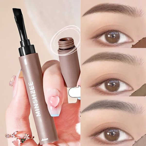 Поставка бровей с кистью водонепроницаемые 4D Brown Brows Tint Tint Tattoo Cosmetic Laving Laving Natural Brow Counting Cream Eye Brow Pencil