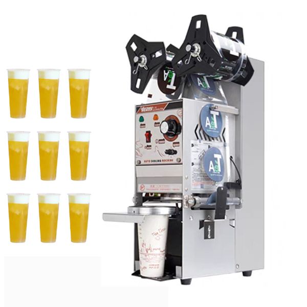 Bubble Tea Plastikpapierbecher Versiegelungsmaschine professionelle kommerzielle intelligente Automatikbecher Versiegelung Maschine für Milchtee Shop