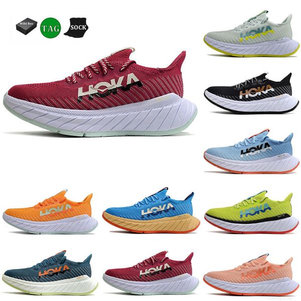 Treinadores de sapatos casuais homens famosos Hokka X3 One Carbon 9 Sapatos de golfe feminino Bondis 8 tênis atléticos Moda Moda Sapatos Esportes Tamanho 36-46