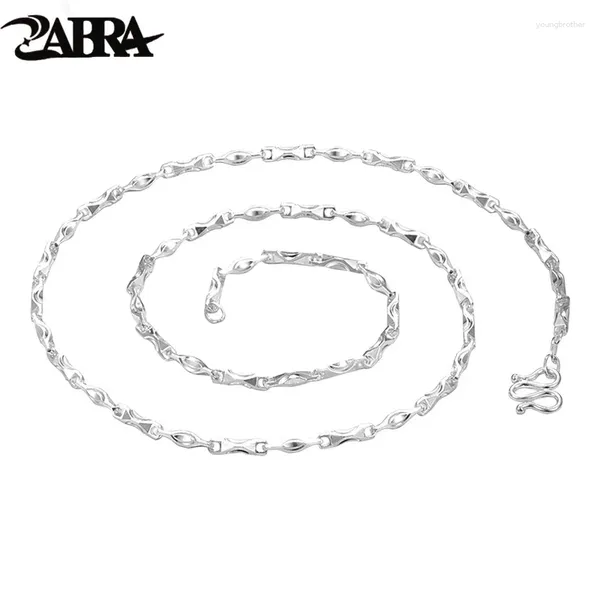 Catene Zabra S999 collana in argento sterling marchio di moda maschile e femminile a catena luminosa di lusso Yuanbao Bone