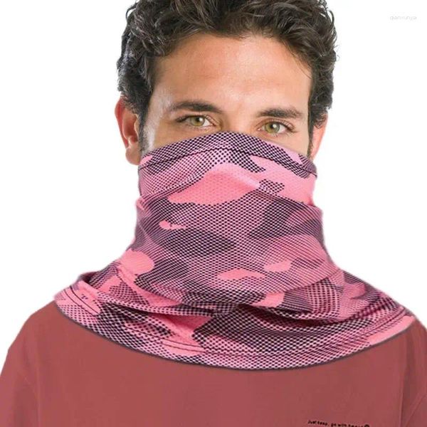 Capacetes de motocicleta Face Bandana Pesh Sun Protection Gaiter para mulheres que montam isolamento de calor Montanhismo de seda de gelo