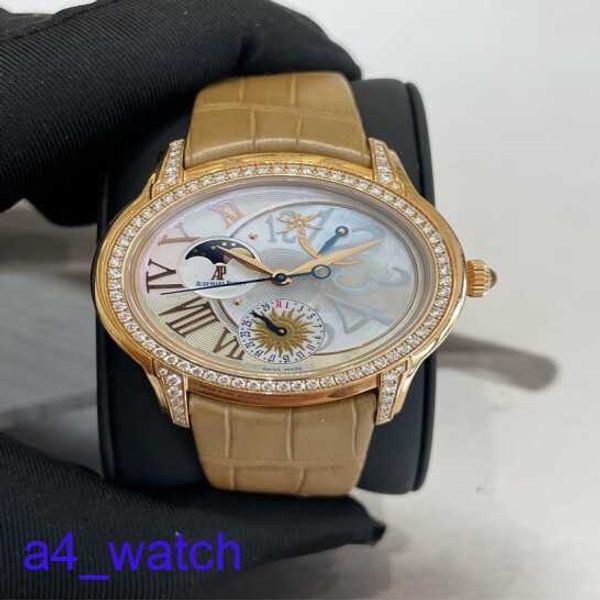 Fashion AP Wrist Watch Série Millennium 77315 Máquinas automáticas 18K Rose Gold Watch Luxury National