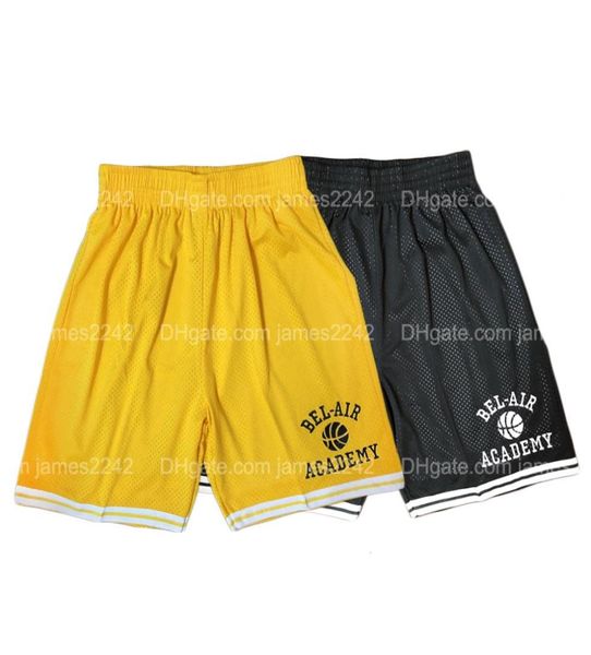 The Fresh Prince of Belair Basketball Shorts 14 Will Smith Academy Movie Version Yellow Black ricamato ricamato S2XL7579988