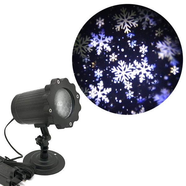 Proiezione Snowflake Light Decorazioni natalizie impermeabili per esterni Atmosfera di Natale Luci del proiettore di Natale 240409