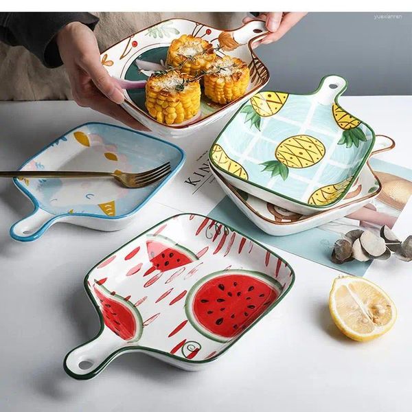 Piatti Nordic Creative Ceramic Baking Pan Piatto Western Piatto Frutta Accessori da tavolo per la casa