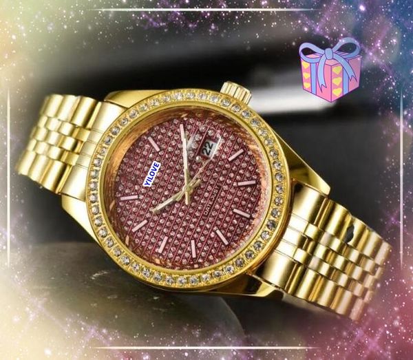 Famoso tre Sfiches Watches for Men Women Day Day Time Quartz Cronografo Orologio Diamonds Anello Shiny Stilly Calendario Starry Bracciale Orologio da polso First Star Choice Gifts