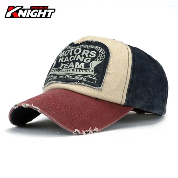 Caschi motociclistici Vintage Lavato in denim in denim Capserball Cappello da baseball Cappello da baseball Maschera Snapback Moto Papà Moto Biker Riding