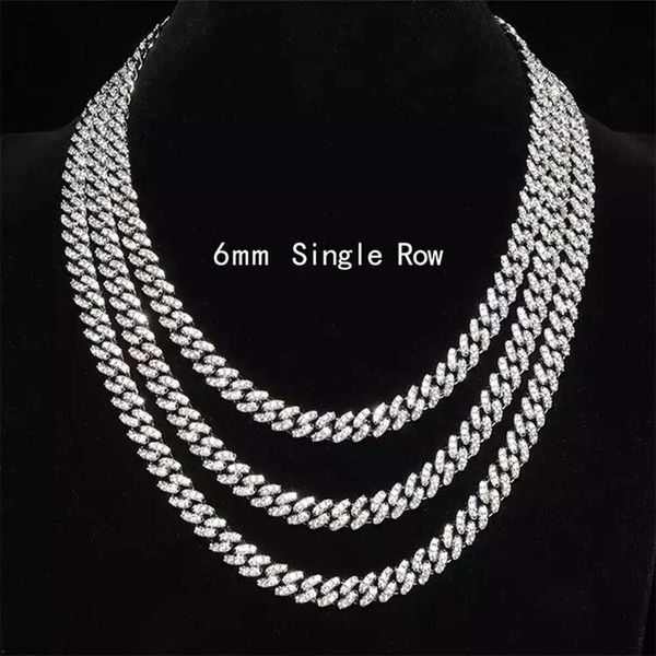 Großhandelspreis 6mm Single Row VVS Gra Moissanit Diamant Gold plattiert