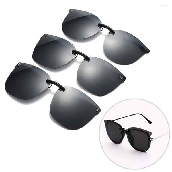 Sonnenbrille Ankunft polarisierte Flip-up-Clips für Myopiegläser Retro Retro große Größe Square Al-Mg Glass-Clip-On Sonnenbrille Clip C3167