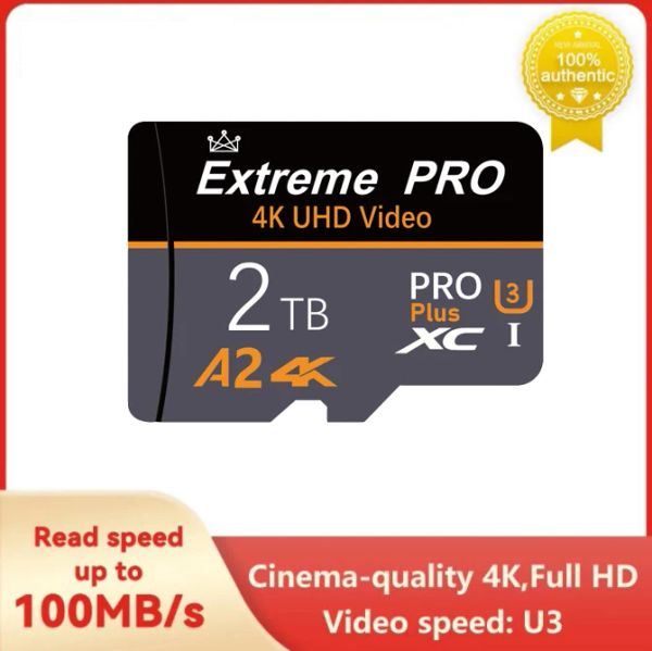 Карты 2TB SD Memory Card 64GB 128GB 256GB SD/TF Flash Card Mini SD -карты UHS1 Флэш -карта памяти 1 ТБ с пакетом БЕСПЛАТНО SD -адаптер