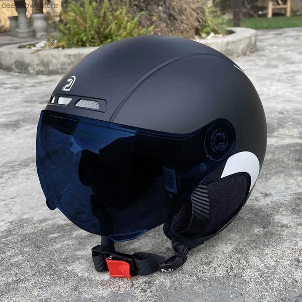 Cycling Caps Masken Pemila Radsporthelm mit Schutzbrillenlinsen-Ohrschutz Reflexion Aufkleber Fahrradhelm MTB Road E-Bike Bike Helm für Erwachsene L48