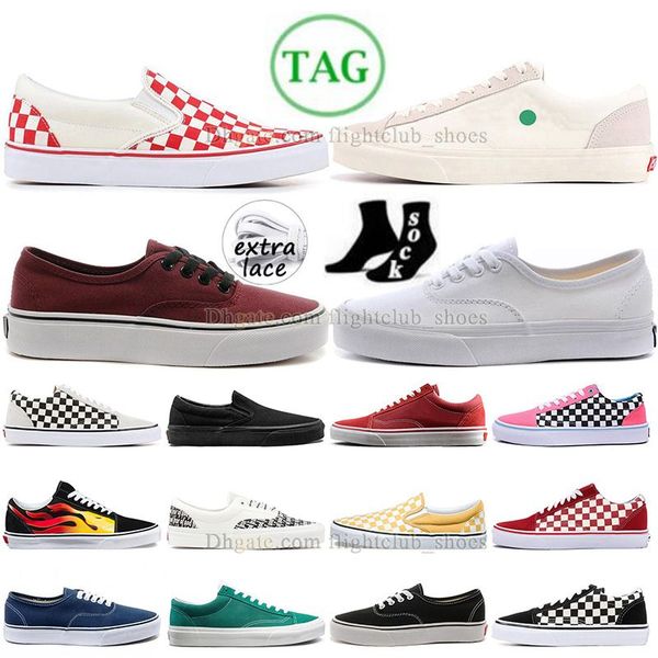 Original Casual Shoes Trainer Black White Casual Shoes Flats Designer Skate Aqua Canvas Low geschnittenes Des Chaussures Old Skool Slipper Scarpe Youth Man Frau Pink Sneakers