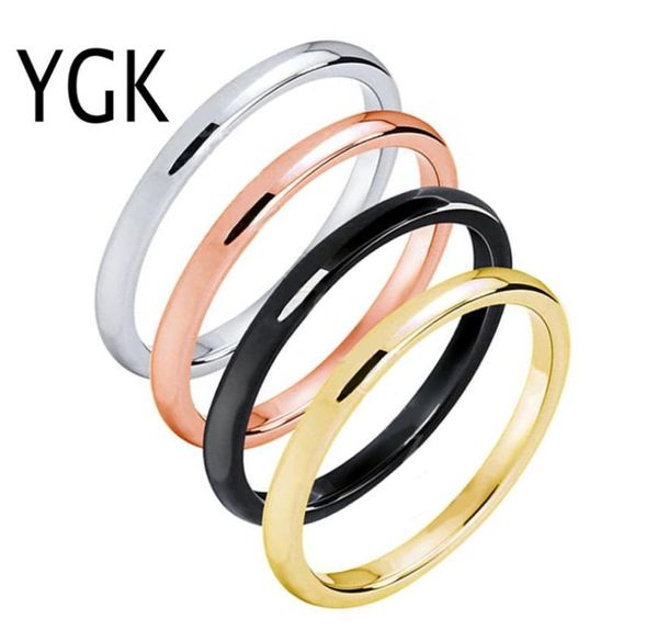 Schmuck 2mm Breite Mode Wolframringe weibliche Reiz Ring Ring Ehering Band Ring for Women Lovers Party7940935