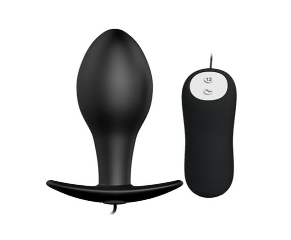 Black Vibrate Butt Plug Anal Vibrator Sex Toys für Frauen 12 Modi leistungsstarke Vibration Erwachsene Sexprodukte 6899516