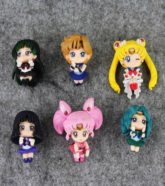 Anime Sailor Moon Tsukino Usagi Kaiou Michiru PVC Action Figure Collection Model Toys for Kids Christmas Retail Retail3817675