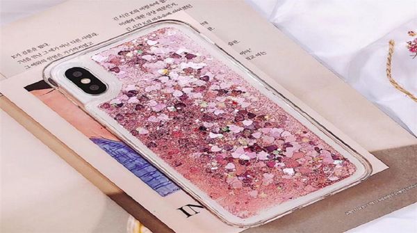 Olio Quicksand Liquid Glitter Telefono per iPhone 11 Pro Max XR XS 8 Plus A31 A51 A71 A71 Anime Anatura a prova di acqua Cover5900603