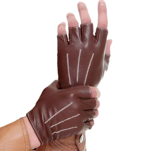 Мужчины и женщины искренние кожаные перчатки кожаная кожа.