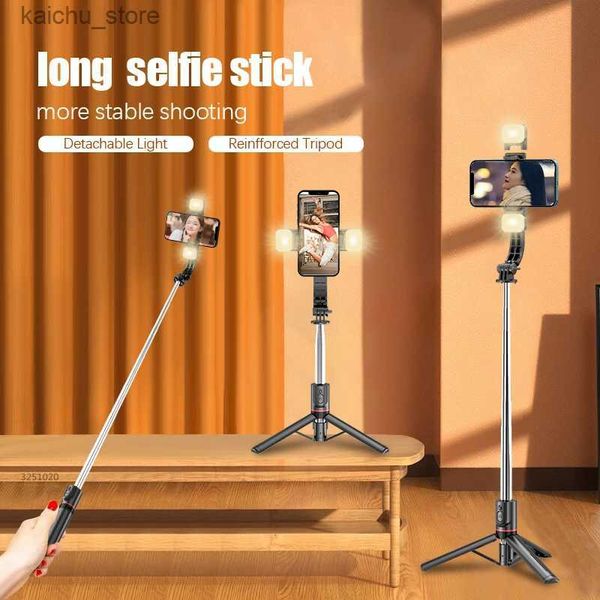 Monopodi selfie fgclsy bluetooth wireless stick selfie wireless con otturatore di luce riempimento scatta foto treppiede per iOS Android Y240418