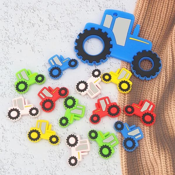 Chenkai 50pcs Un'auto in silicone gratis perle da cartone animato per bambini per un neonato fai -da -te calpesante lenitivo per i giocattoli per braccialetti per il ciuccio Accessorio 240415